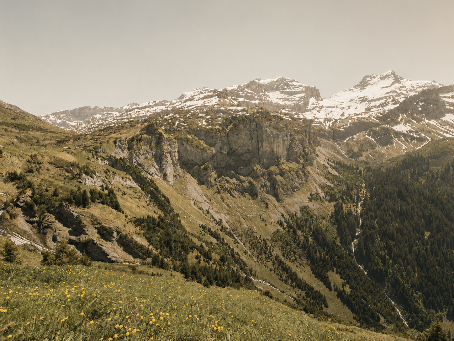 Collection of alpine landscape posters featuring mountain scenery and alpine destinations