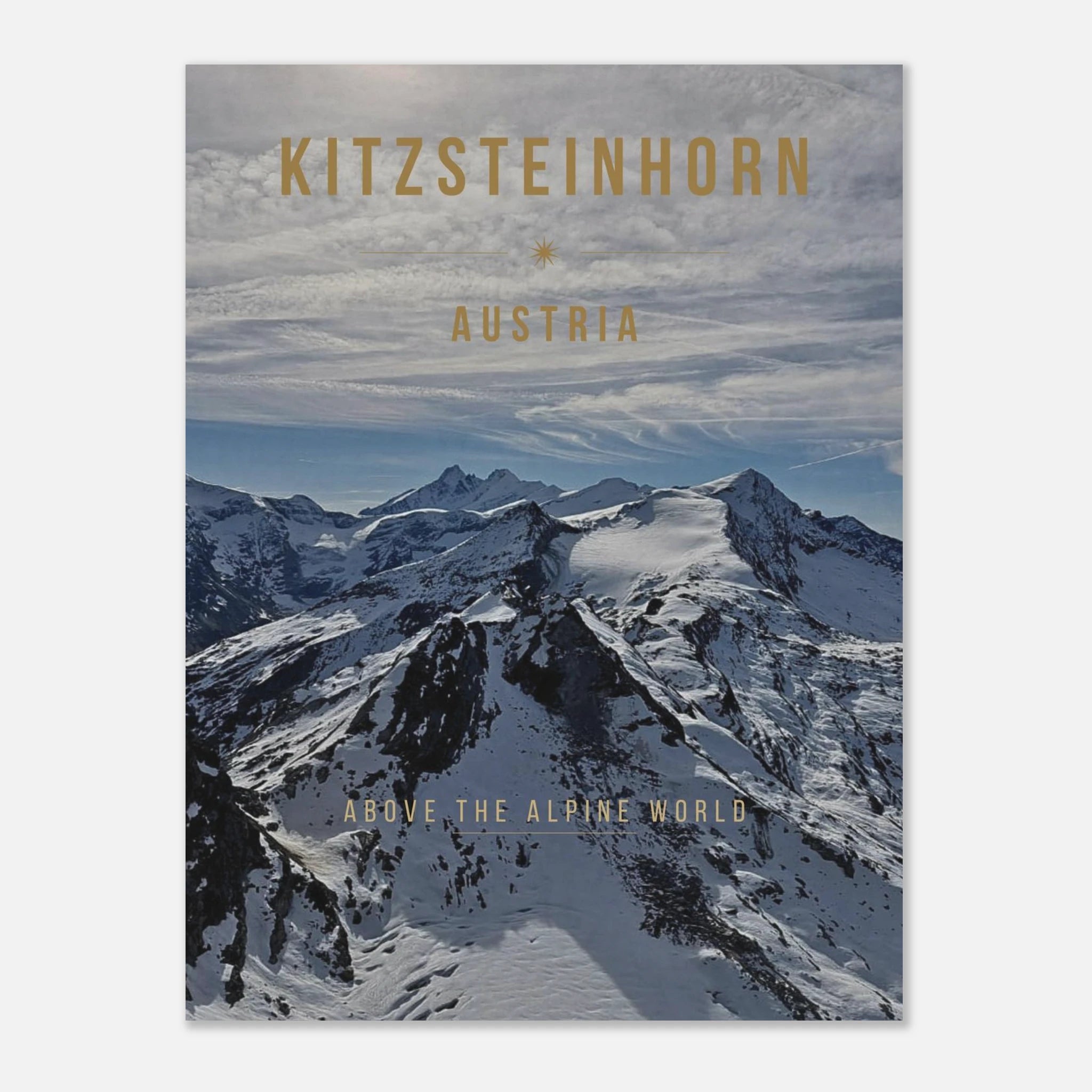 Kitzsteinhorn Austria Poster showcasing snow-covered peaks and alpine scenery