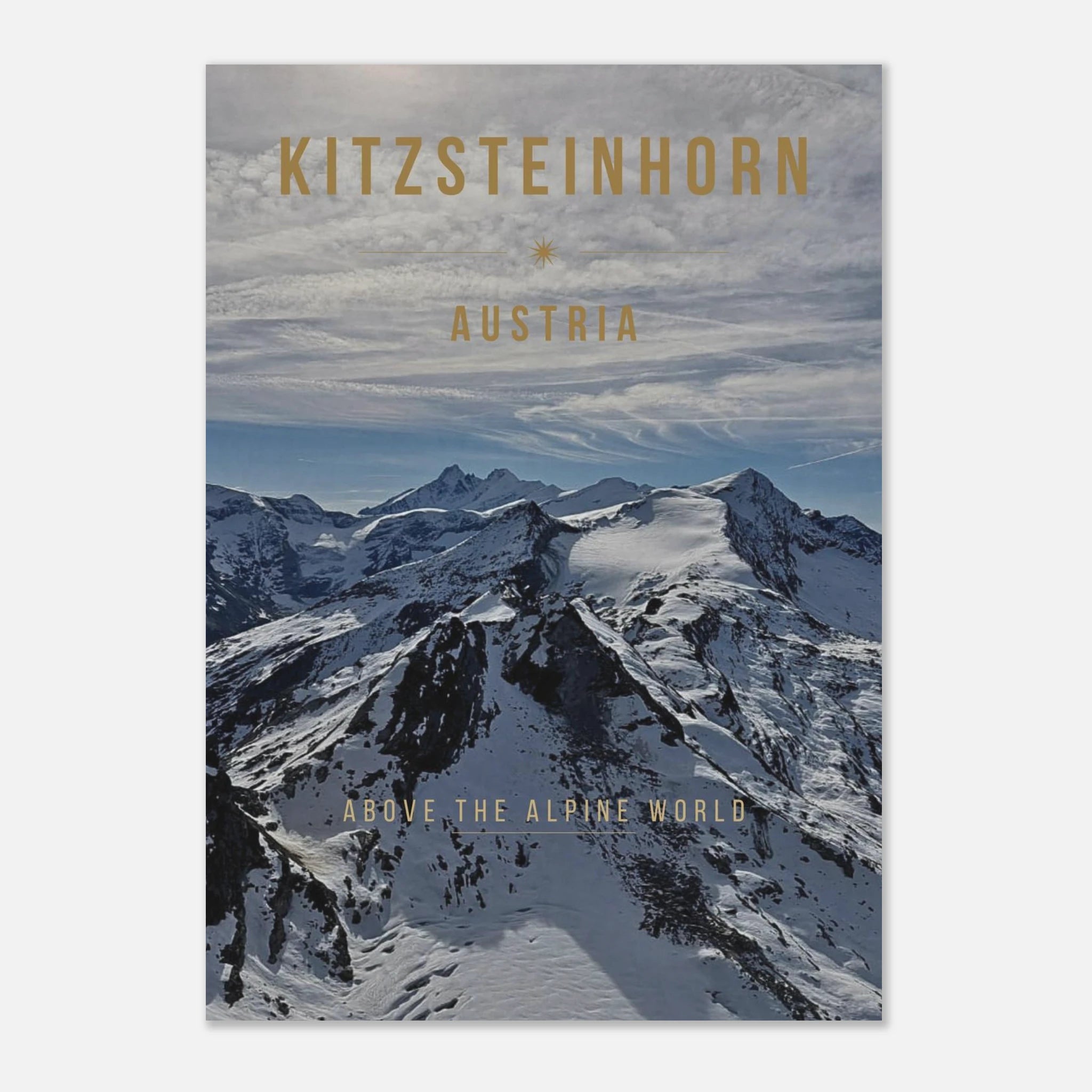 Kitzsteinhorn Austria Poster showcasing snow-covered peaks and alpine scenery