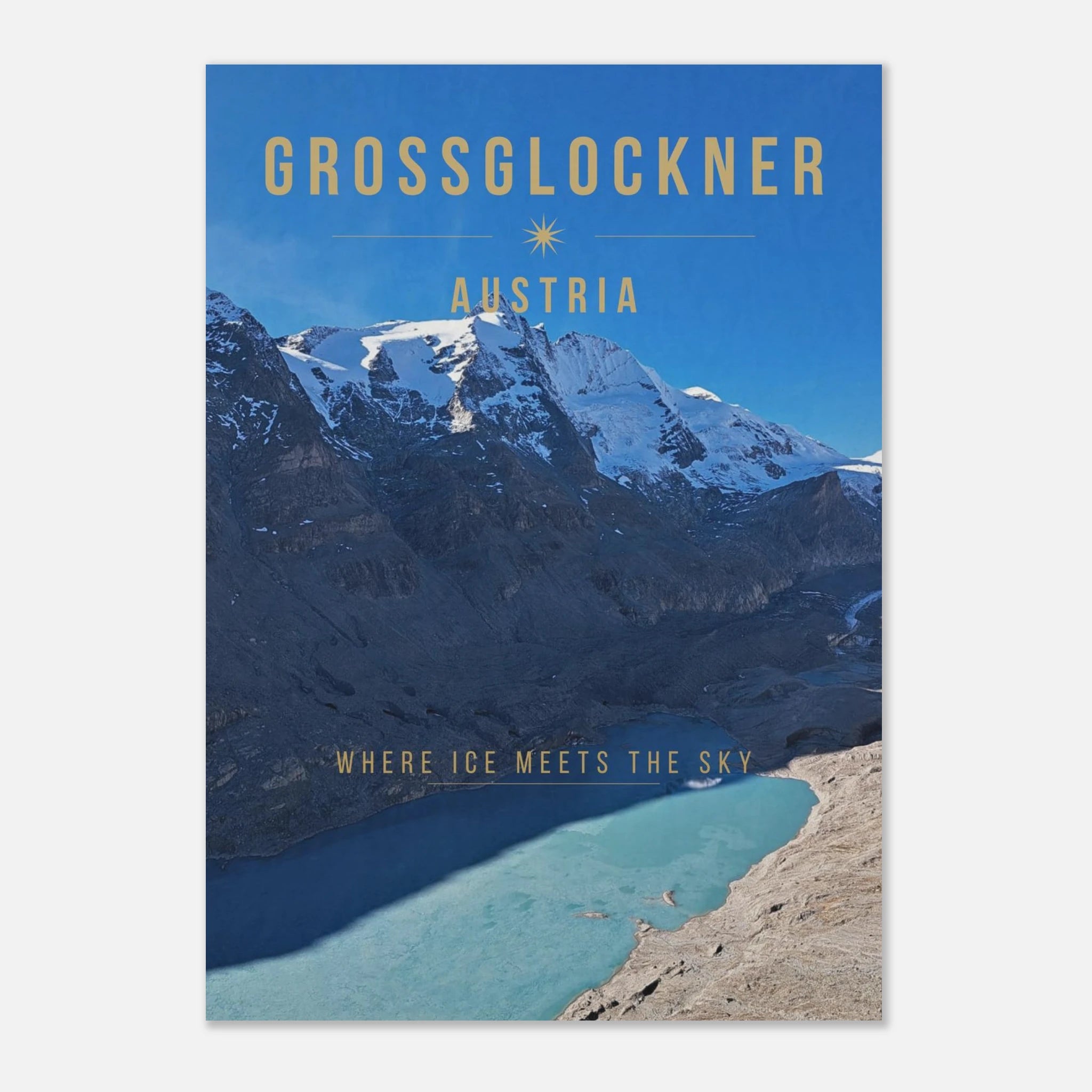 Grossglockner mountain landscape poster featuring Austria's iconic alpine peaks