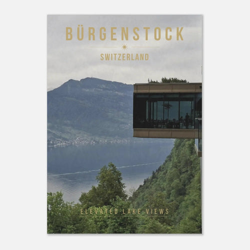 Bürgenstock Poster featuring panoramic views over Lake Lucerne in Switzerland