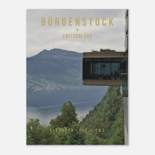 Bürgenstock Poster featuring panoramic views over Lake Lucerne in Switzerland