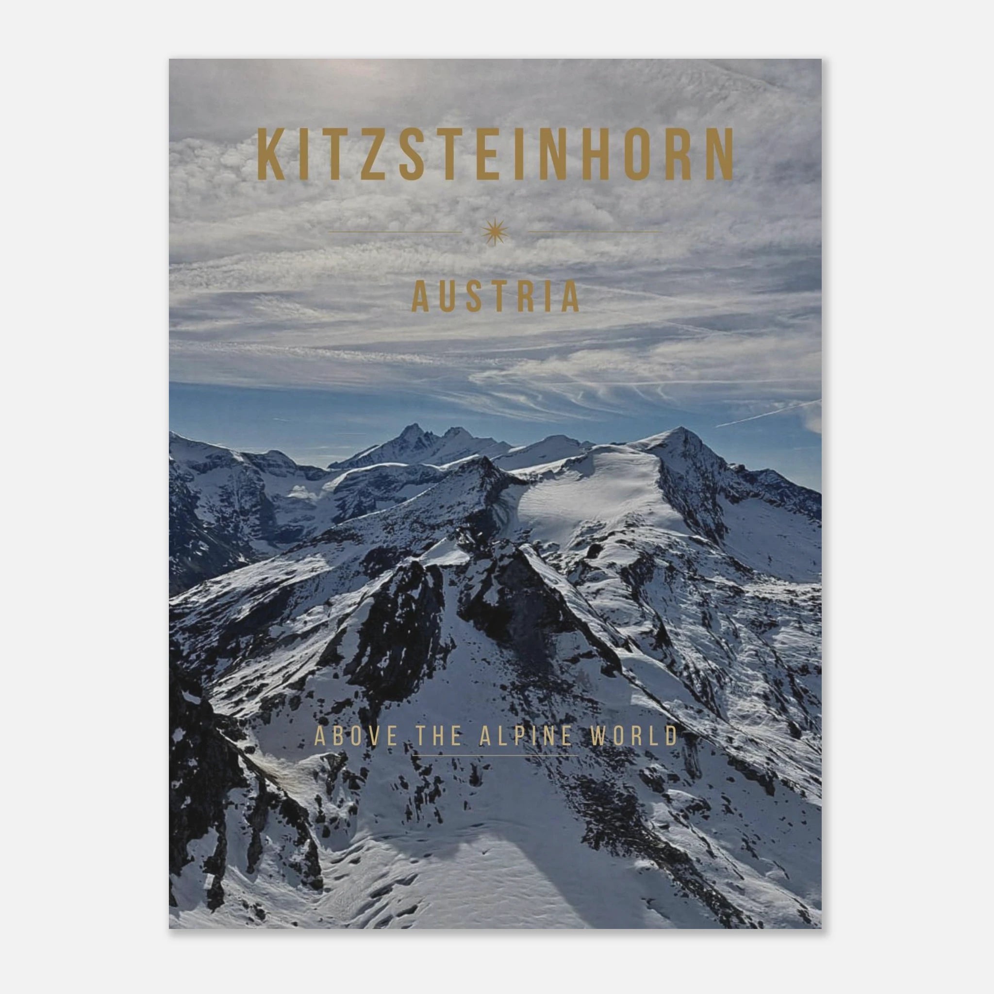 Glacier mountain landscape poster featuring the Kitzsteinhorn in Austria
