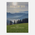 Zell am See Poster featuring panoramic views of Lake Zell and the Austrian Alps
